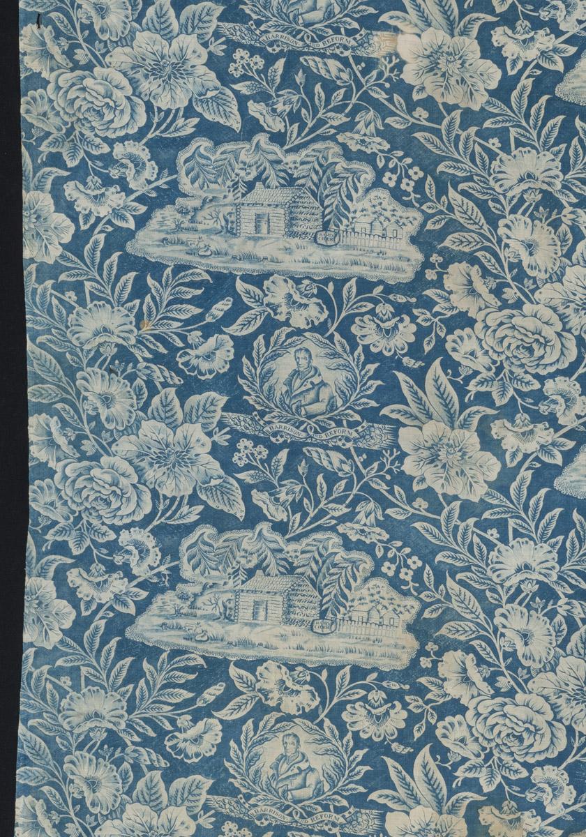1969.3329 Textile, printed, detail 2