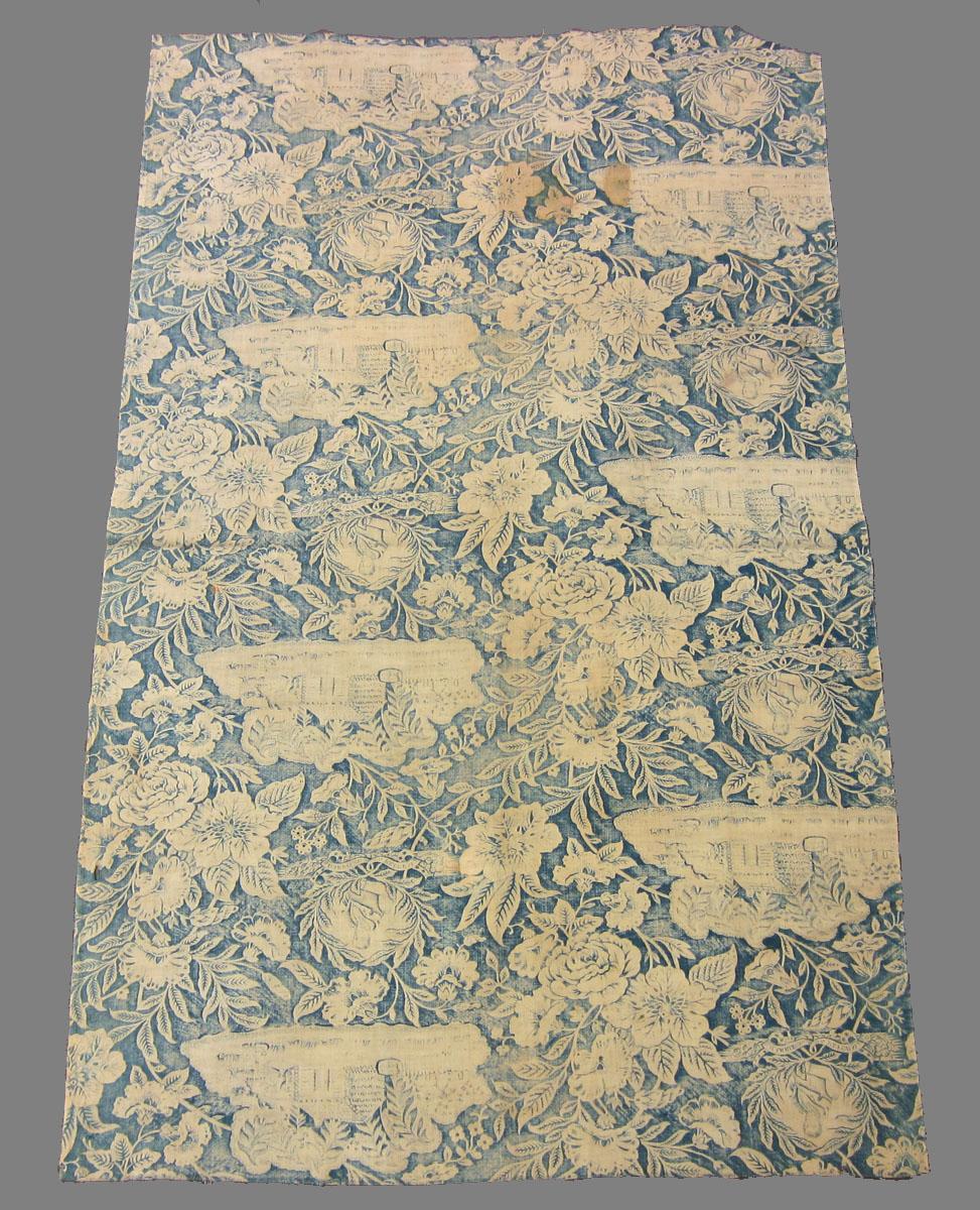 1969.3329 Textile, printed partial reverse