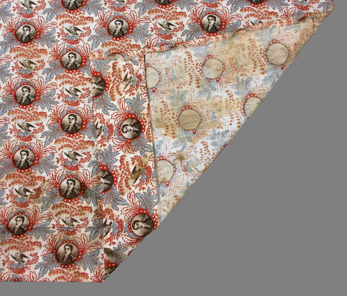 1969.3331 textile, printed folded corner