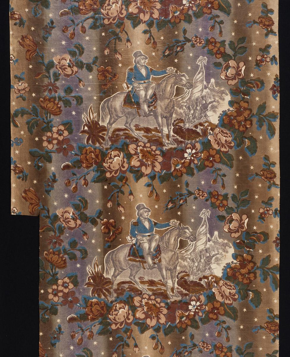1969.3332 Textile, printed, detail 1