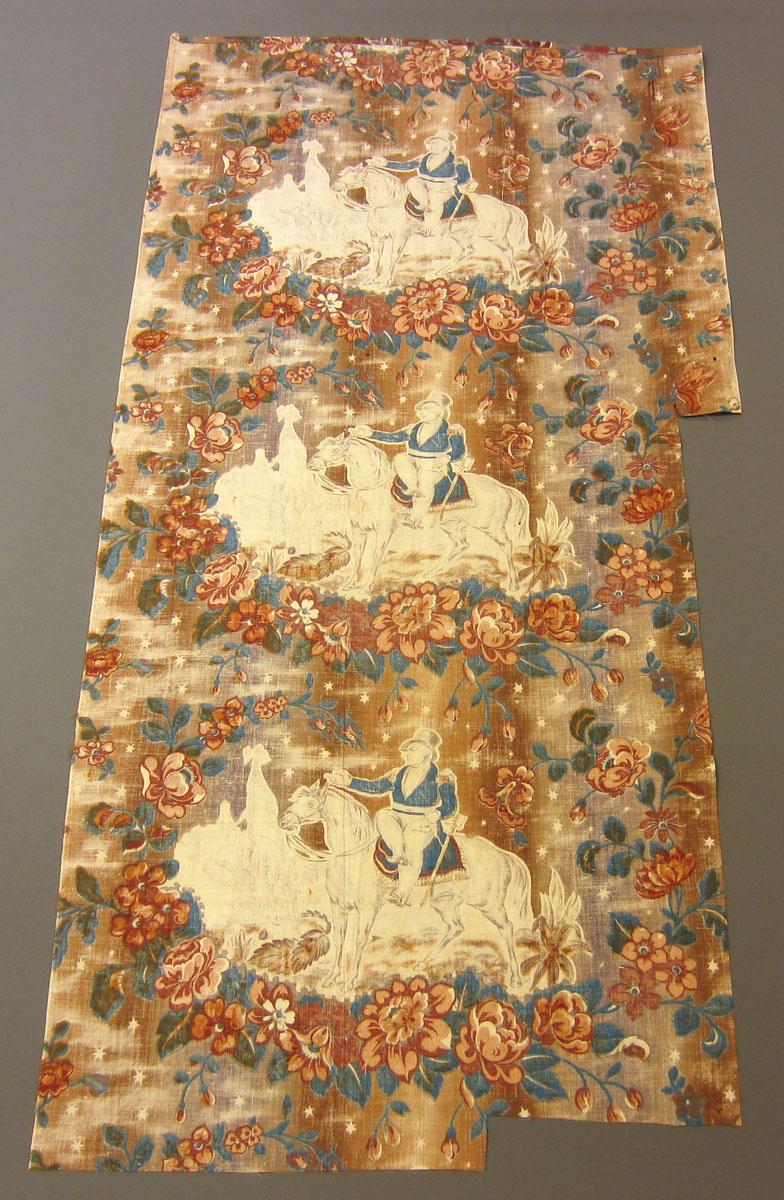 1969.3332.001 Textile, printed partial reverse