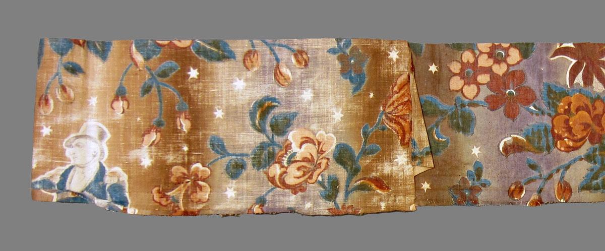 1969.3332.002 textile, printed folded corner