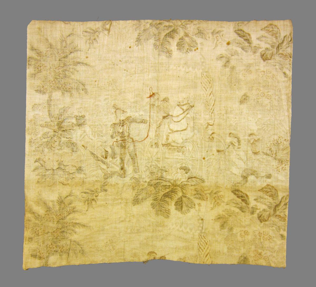 1969.3334 textile, printed reverse
