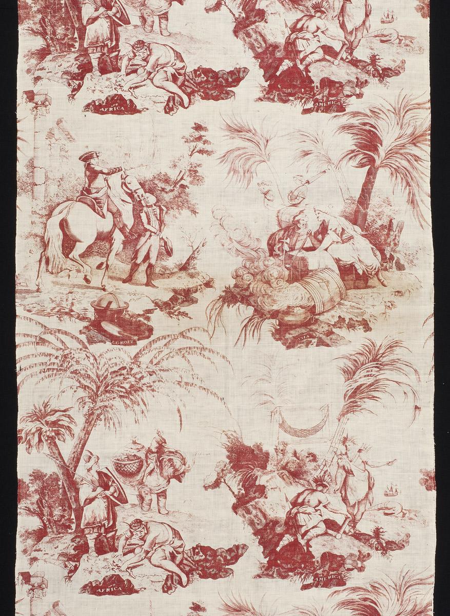 1969.3336 Textile, printed, detail 1