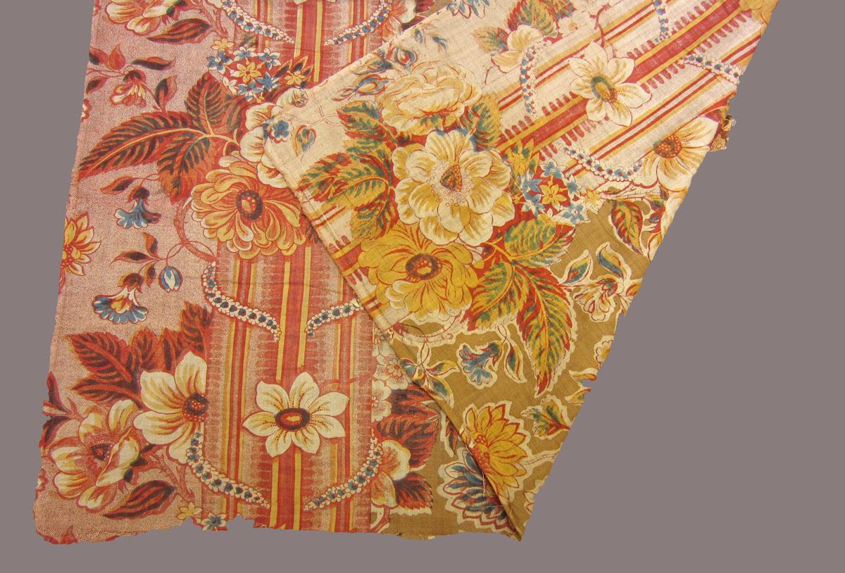 1969.3341 Textile, printed partial folded corner