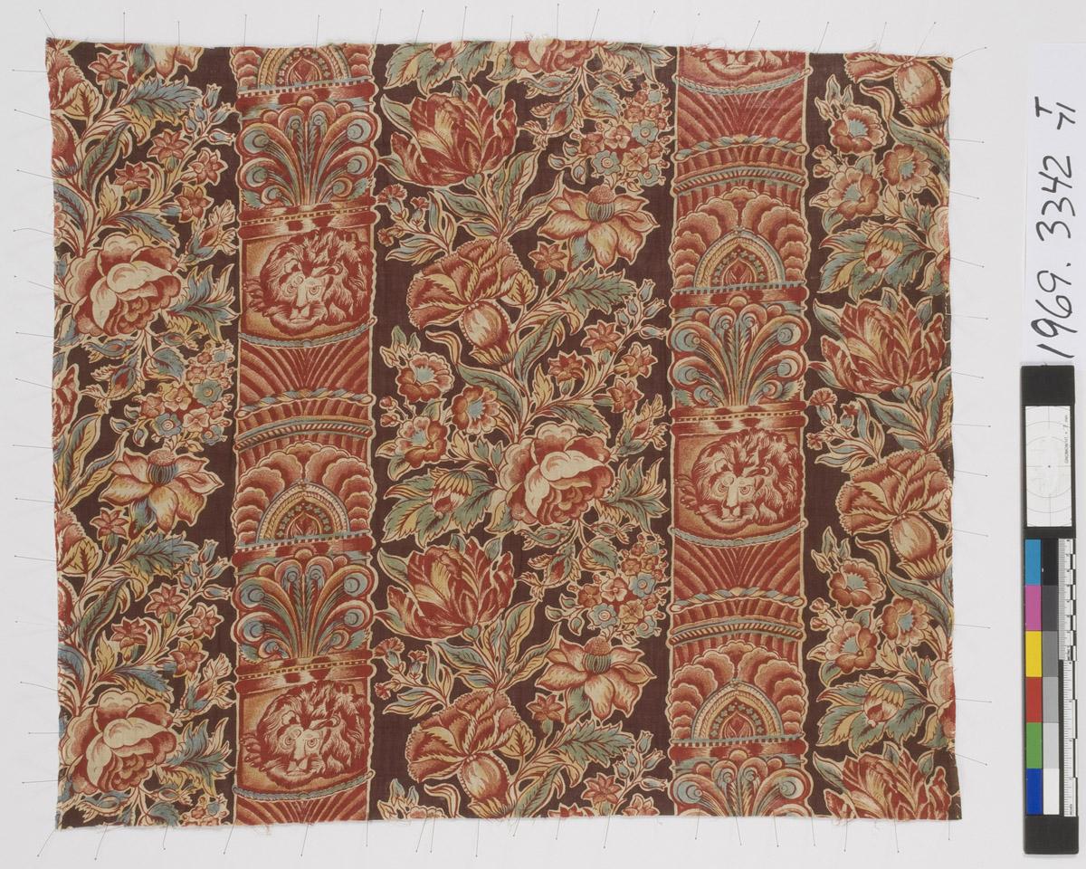 1969.3342 Textile, printed, view 1