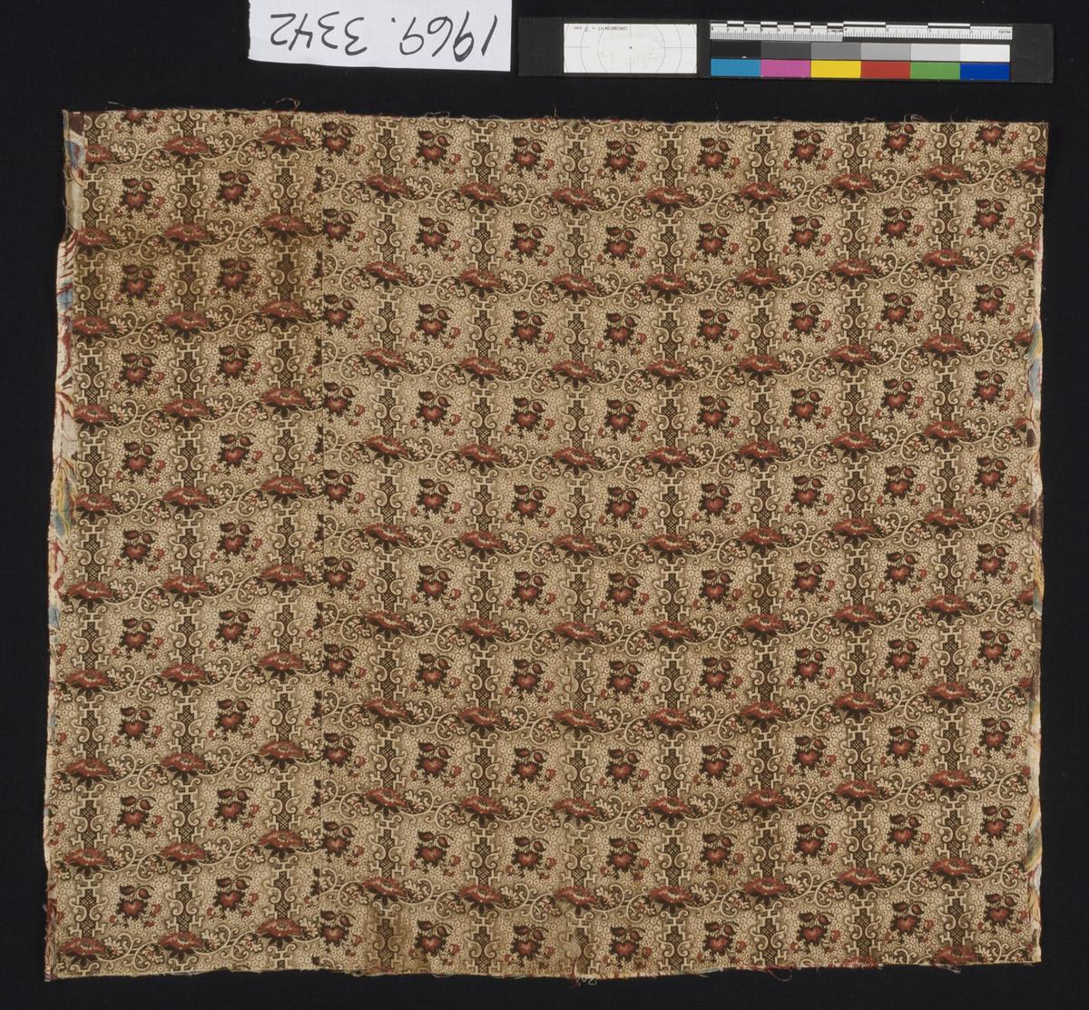 1969.3342 Textile, printed, reverse