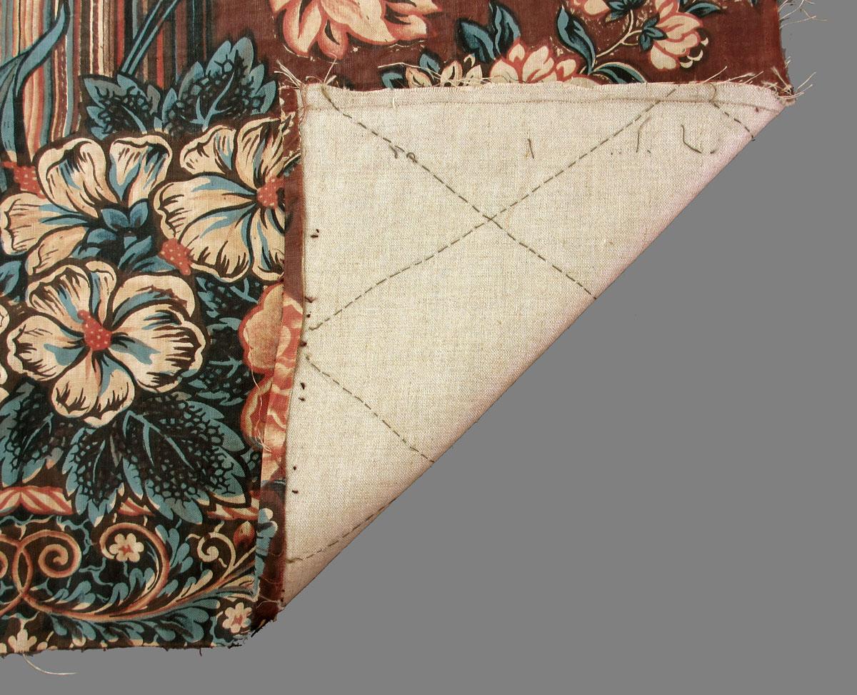 1969.3343 textile, printed folded corner