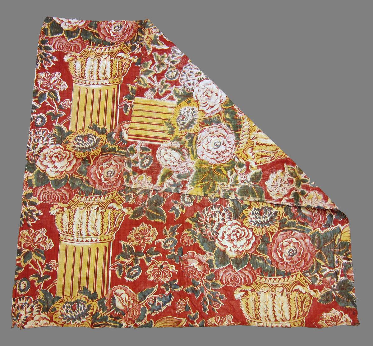 1969.3349 Textile, printed folded corner