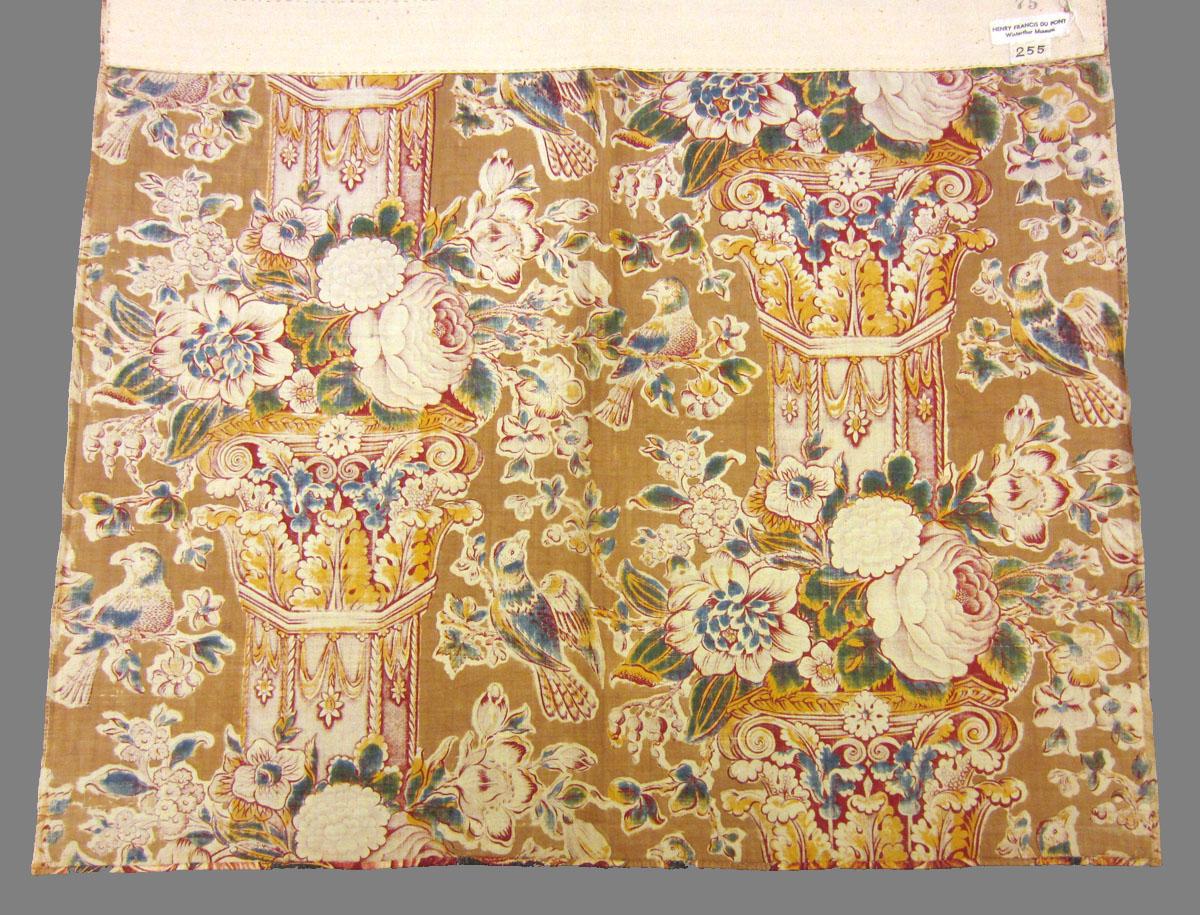 1969.3351 Textile, printed reverse