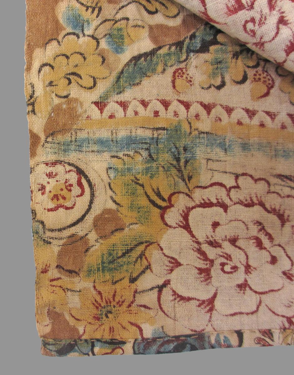 1969.3353 textile, printed reverse detail