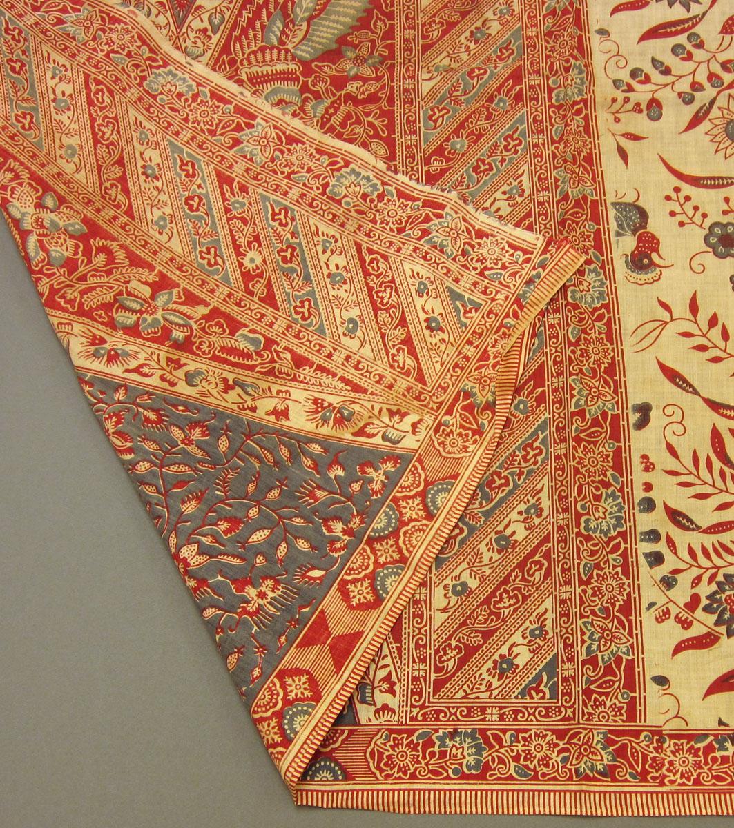 1969.3358 Textile, printed partial folded corner 1