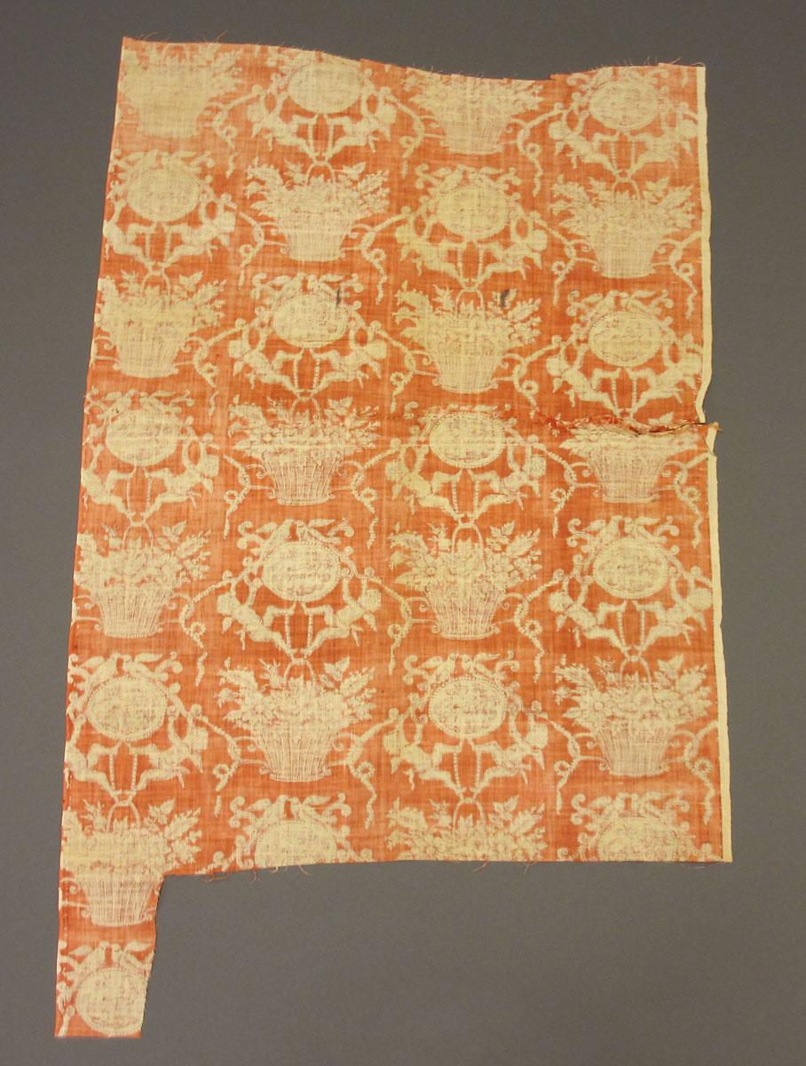 1969.3363 Textile, printed reverse