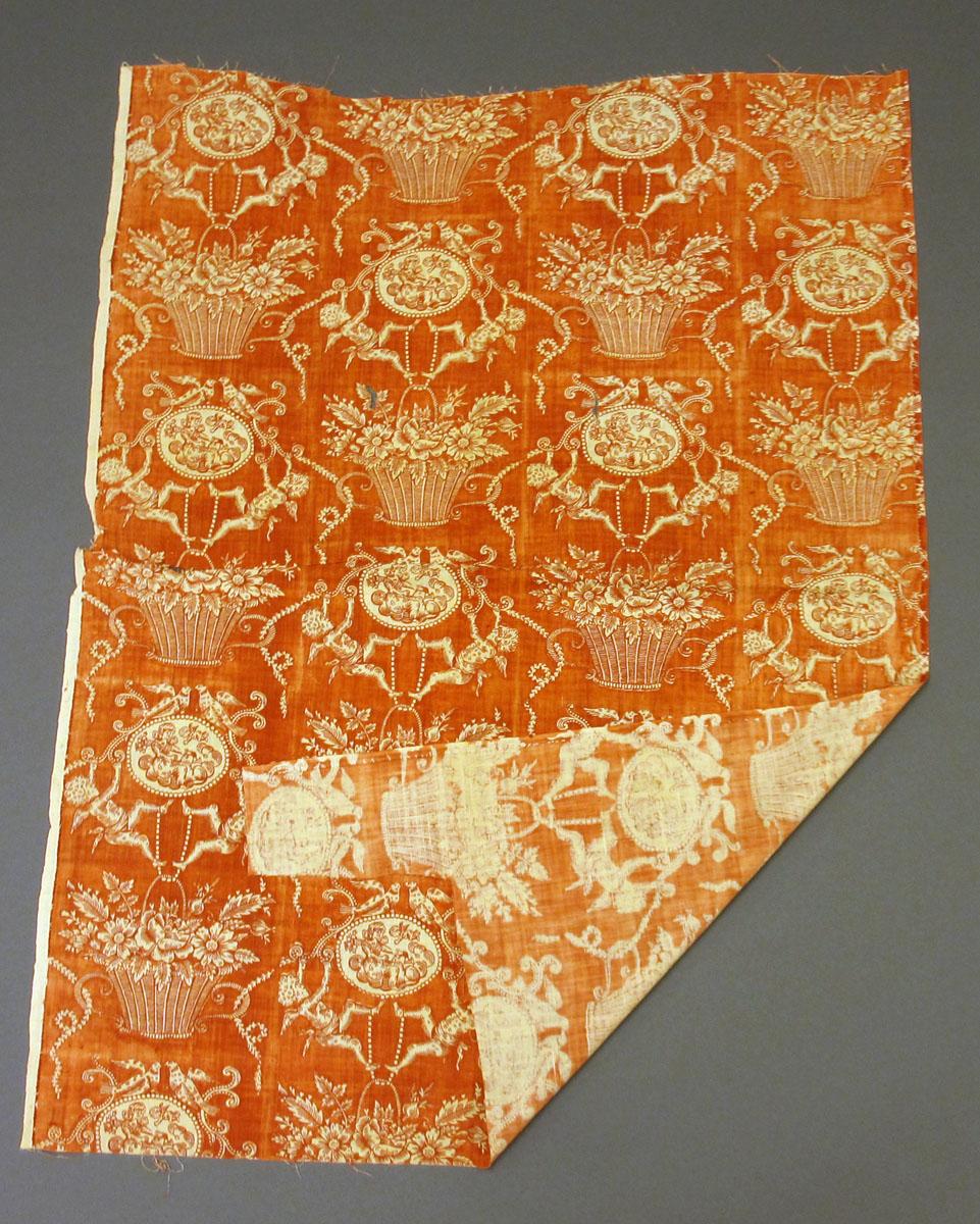 1969.3363 Textile, printed folded corner