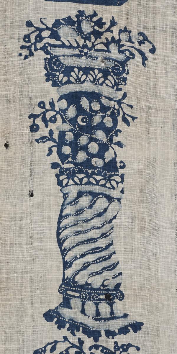 1969.3365 Textile, printed, detail 1