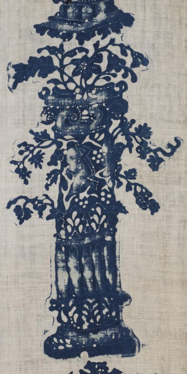 1969.3365 Textile, printed, reverse, detail 1