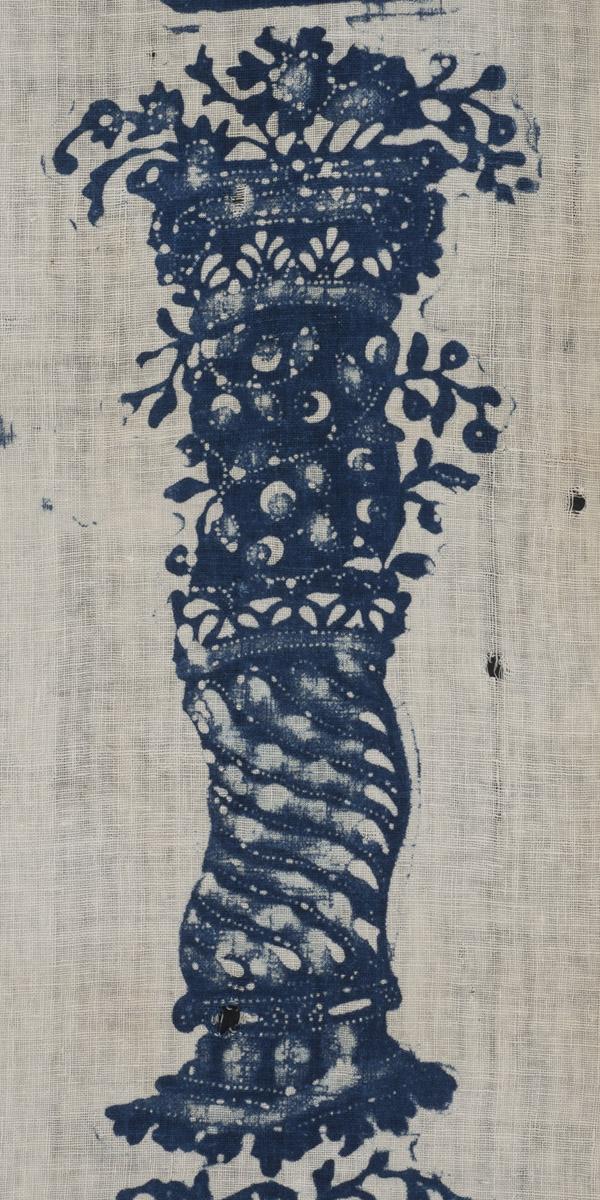 1969.3365 Textile, printed, reverse, detail 2