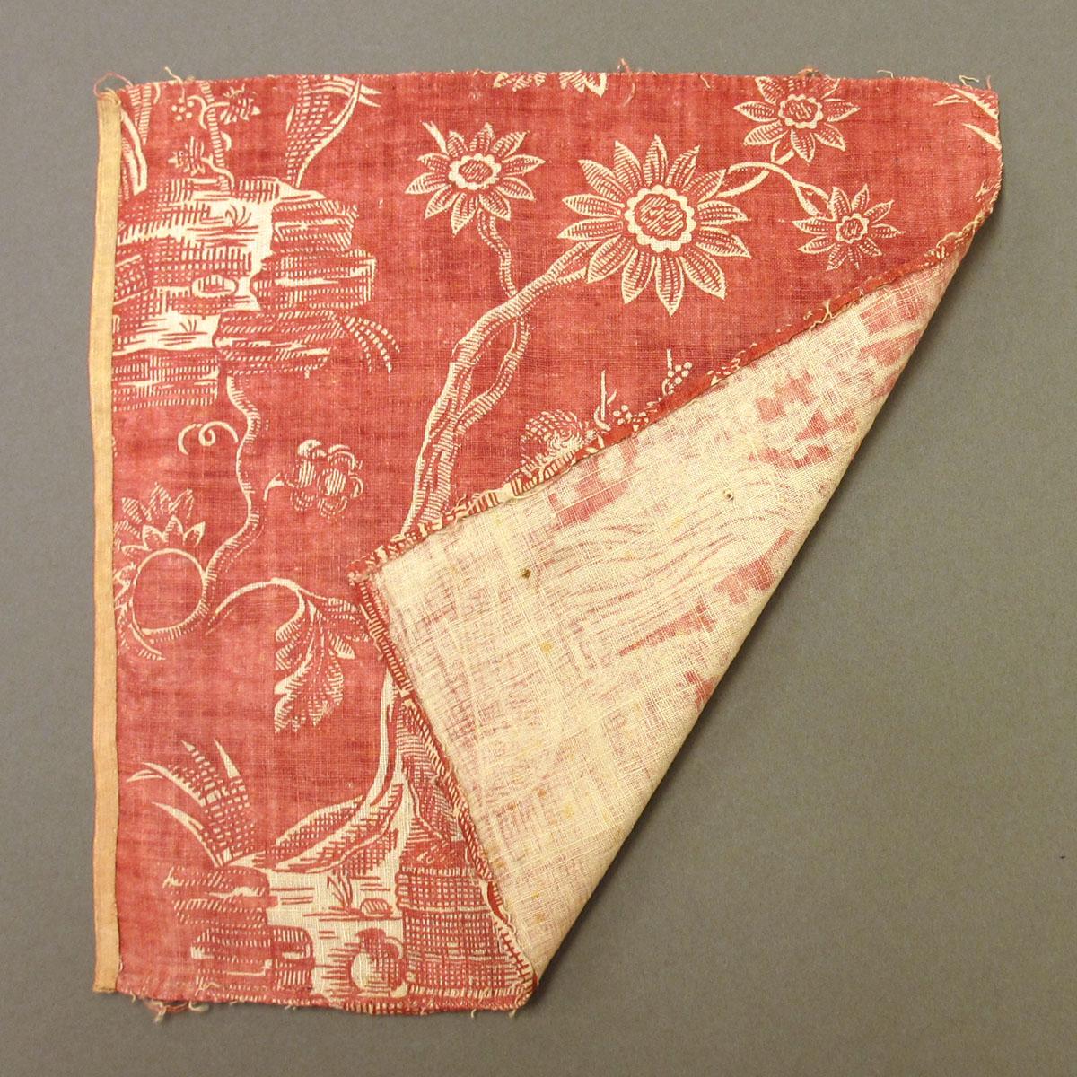1969.3366 B Textile, printed folded corner