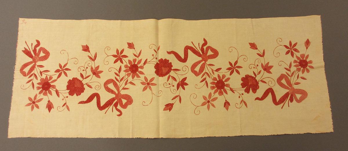 1969.3381 Textile, printed reverse