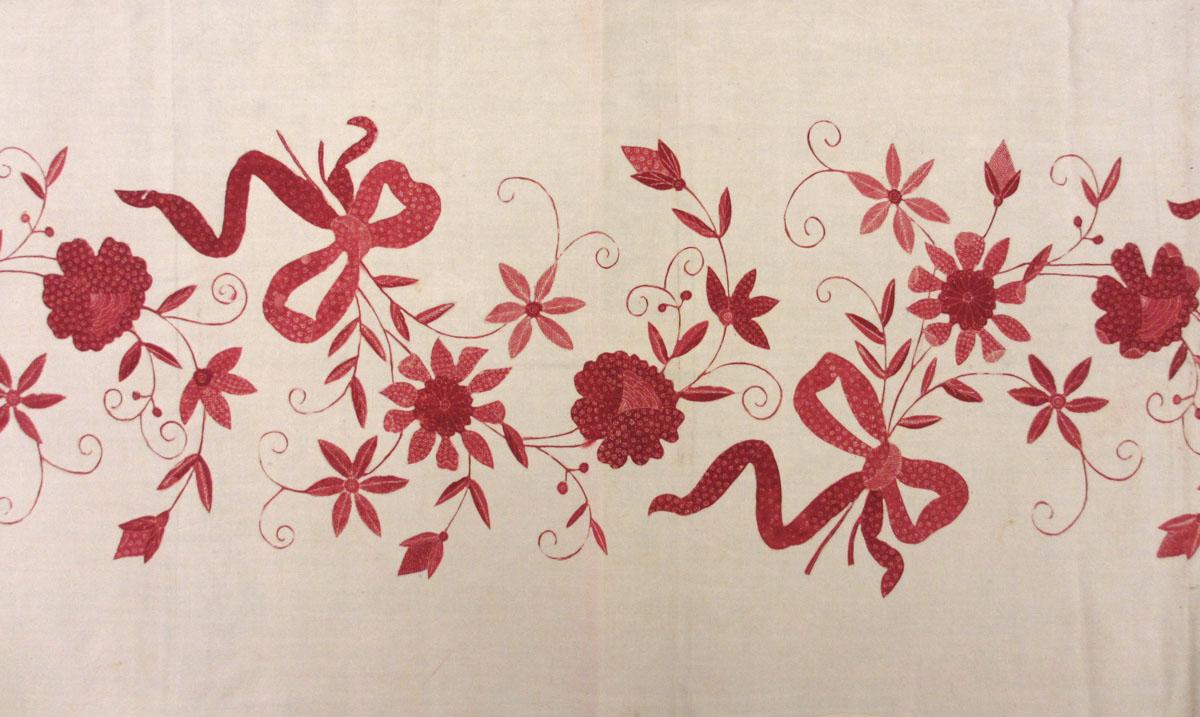 T1017 textile, printed design repeat