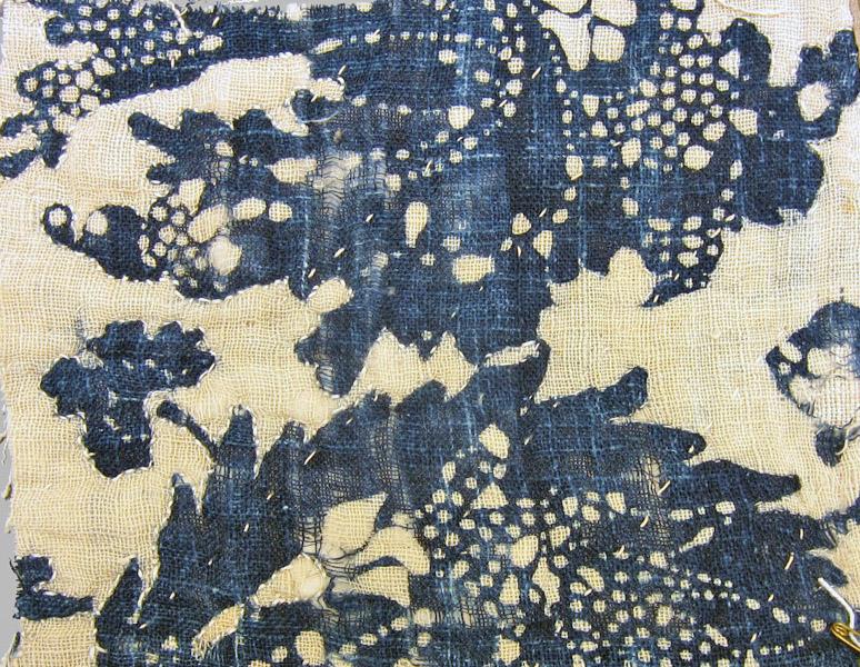 1969.3389 textile, printed repeat detail