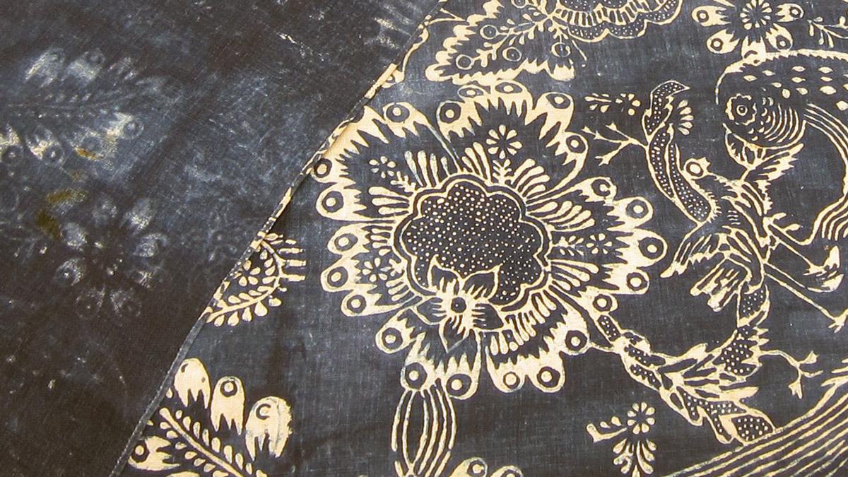 1969.3391 textile, printed detail