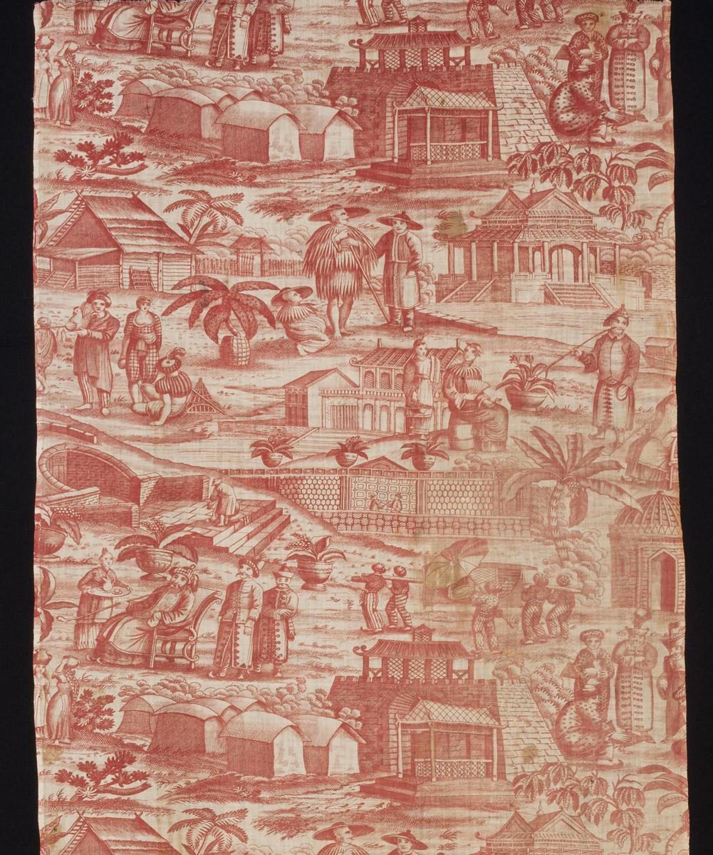 1969.3393 Textile, printed, detail 1