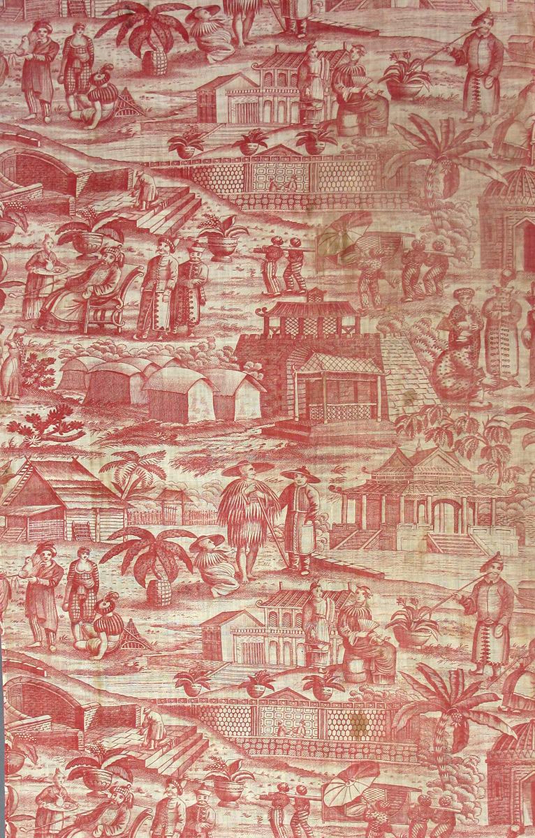 T1045 textile, printed design repeat