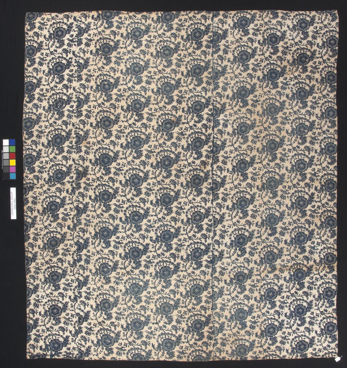 1969.3562 Quilt, overall, front, after conservation treatment