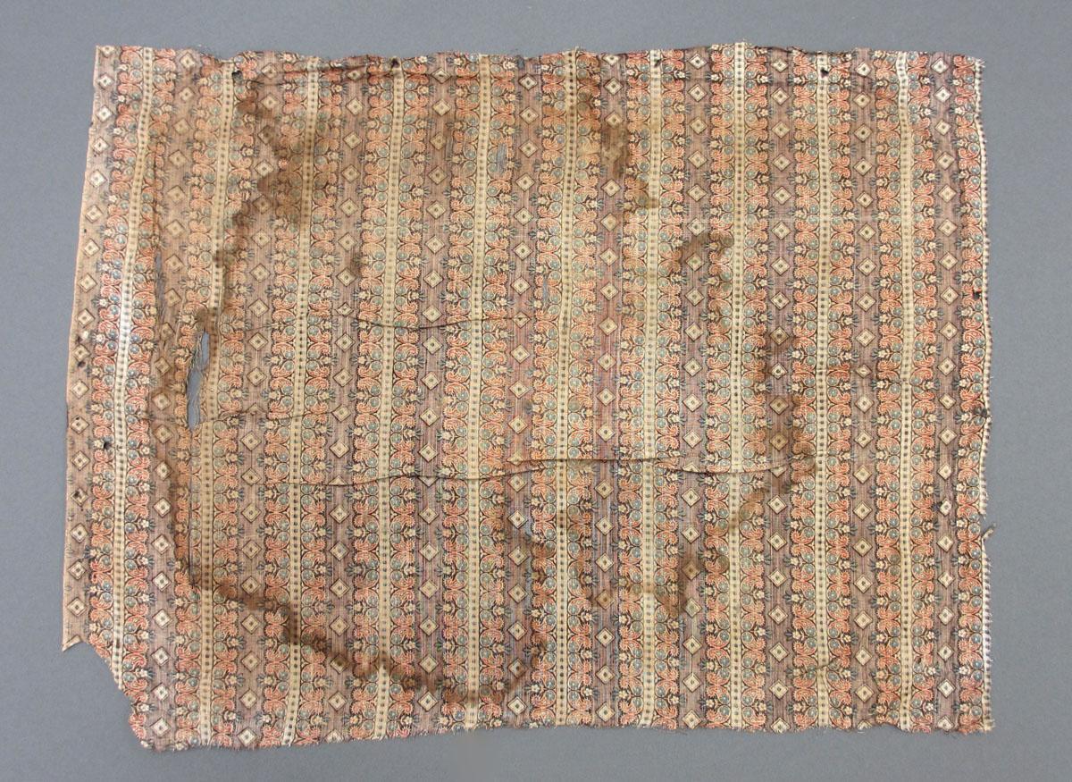 1969.3572 Textile, printed reverse