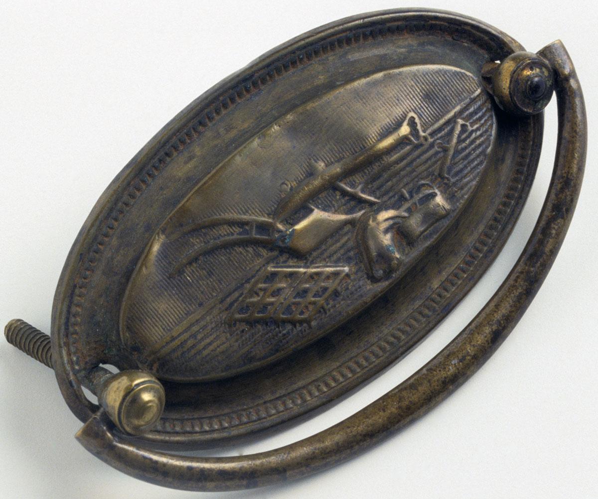 1969.3612 Drawer handle plate, studio