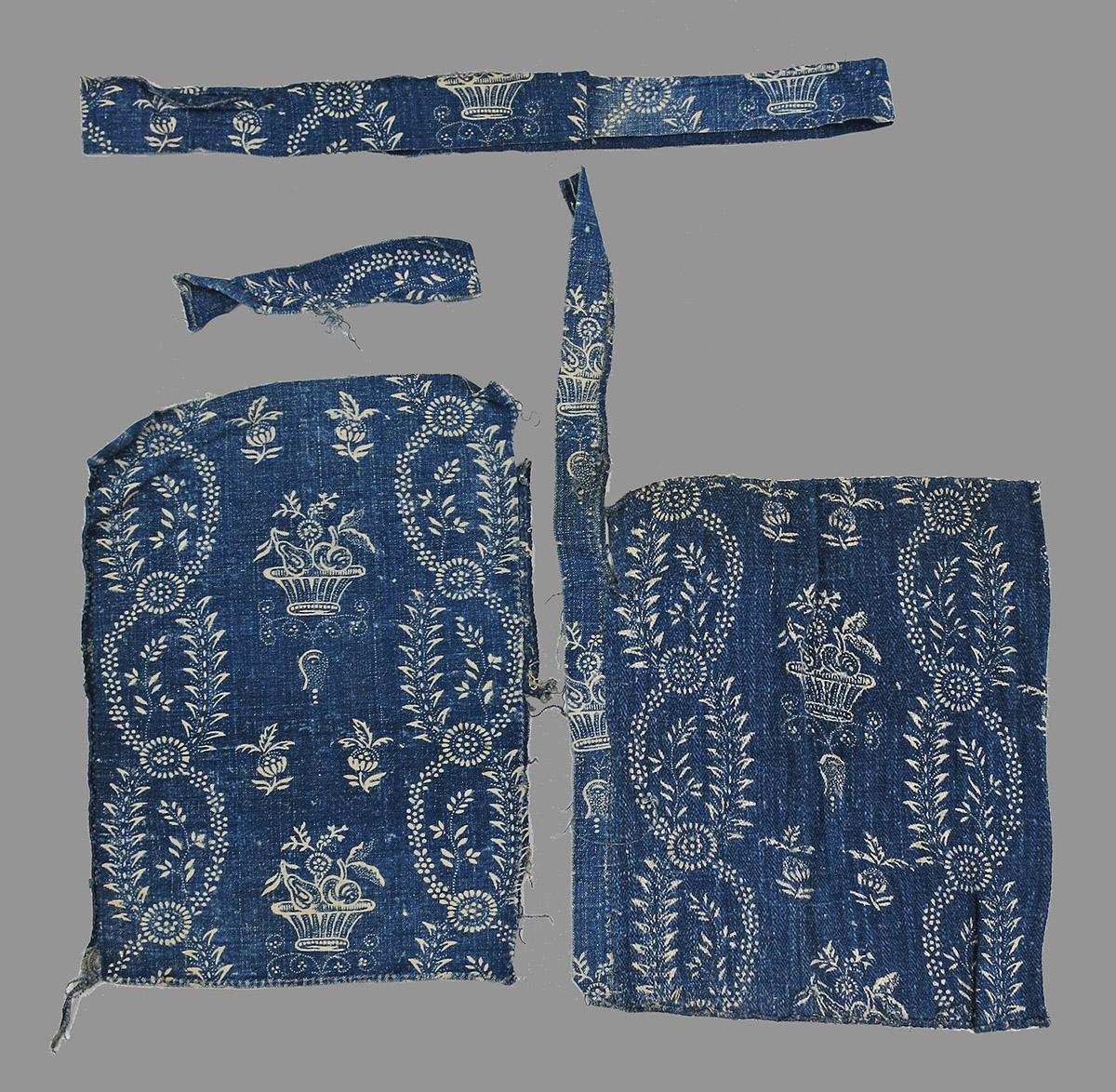1969.3638 Textile, printed unnumbered scraps