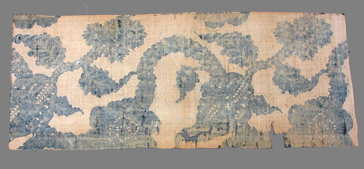 1969.3640.002 textile, printed reverse