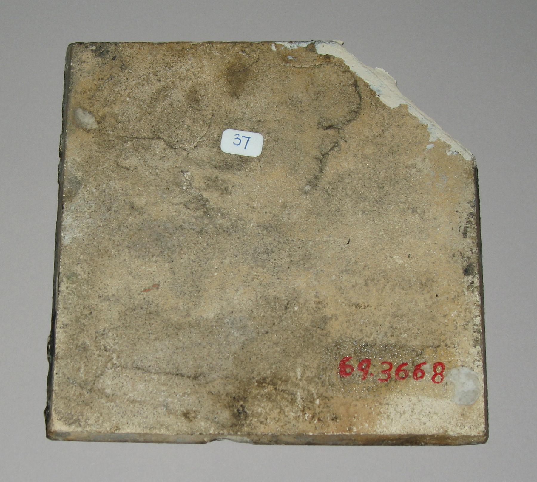 1969.3668 Delft tile (back)