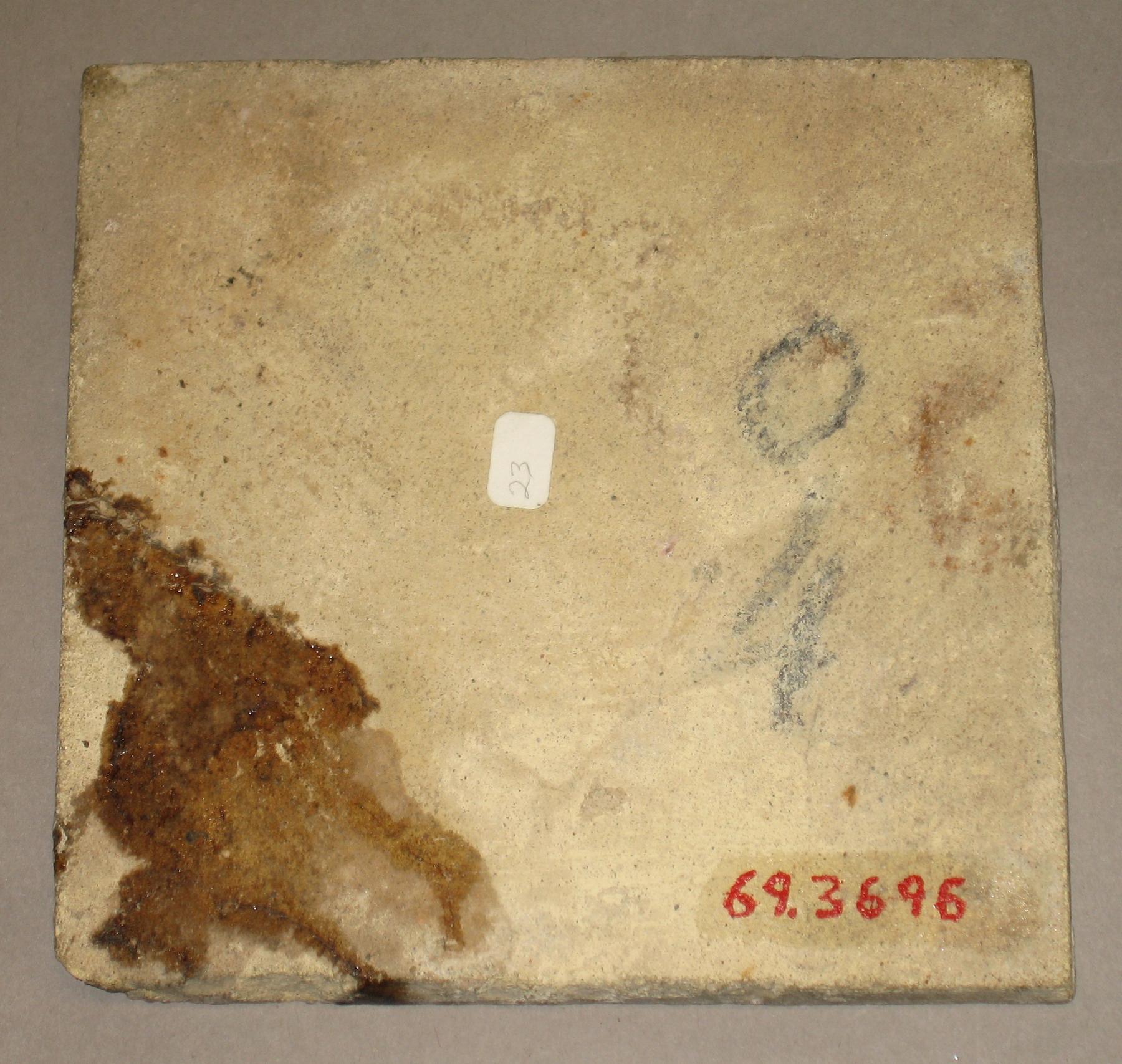 1969.3696 Delft tile (back)