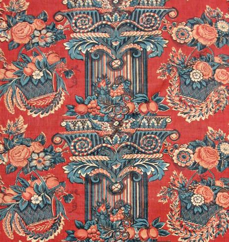 T61 textile, printed design repeat