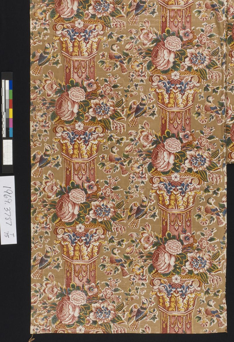 1969.3787 Textile, printed, detail 1