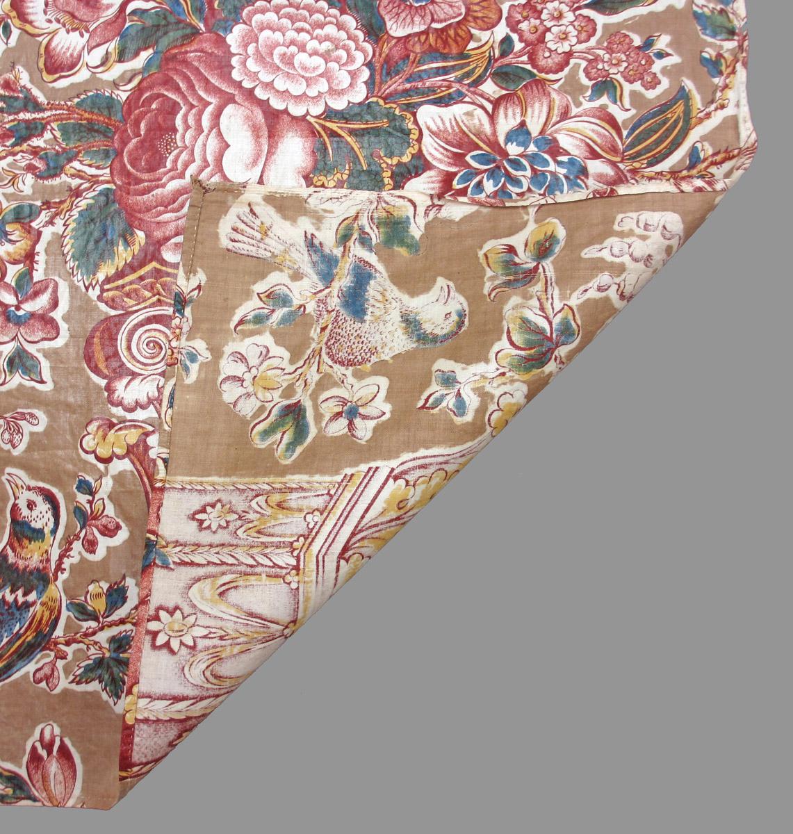 1969.3787 textile, printed folded corner