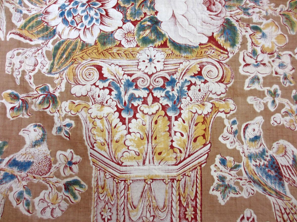 1969.3787 textile, printed reverse detail