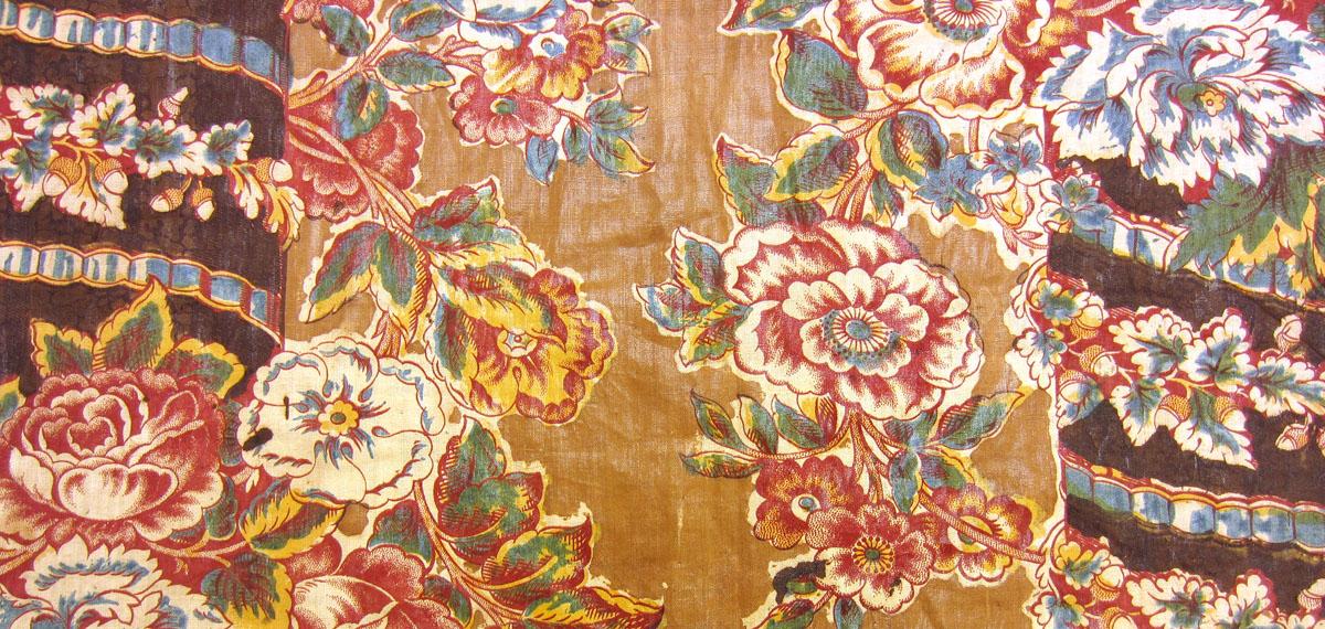 T77 Textile, printed, partial design repeat