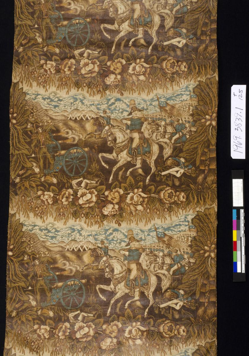 1969.3839.001 Textile, printed, detail 1