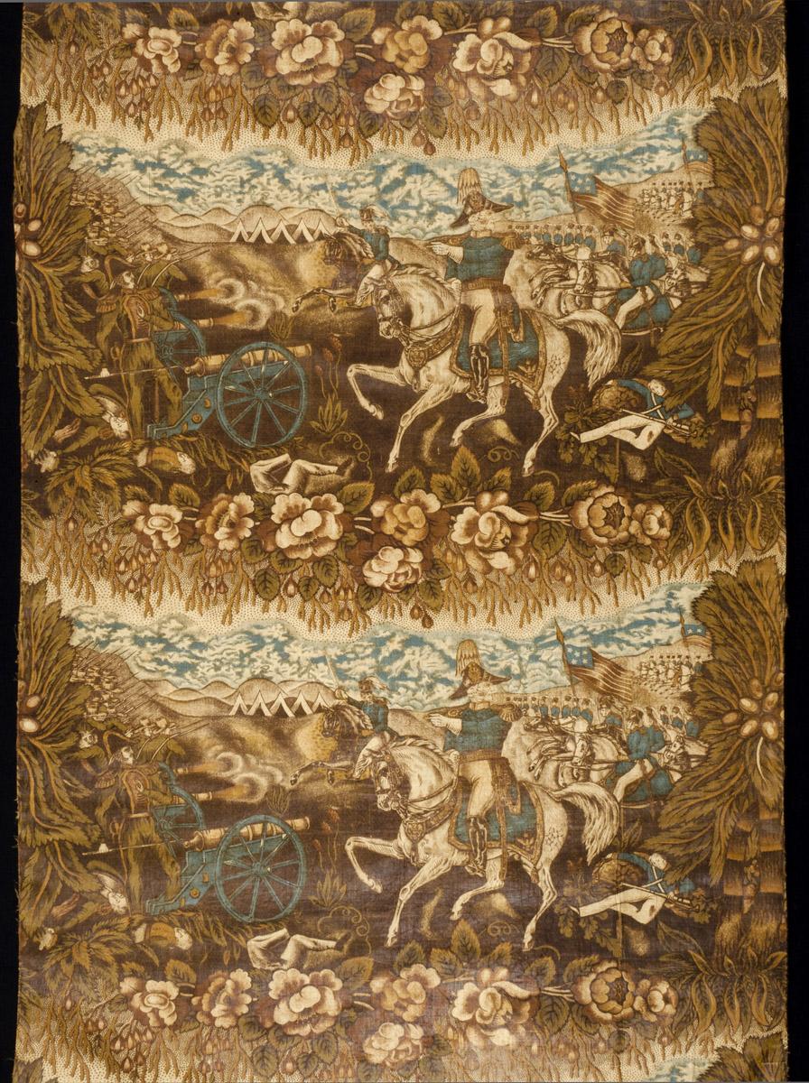 1969.3839.001 Textile, printed, detail 4