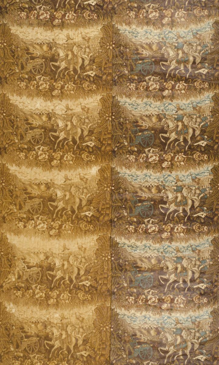 1969.0446 Quilt, 1969.3839.001 Textile, printed, T125 comparison, detail 2