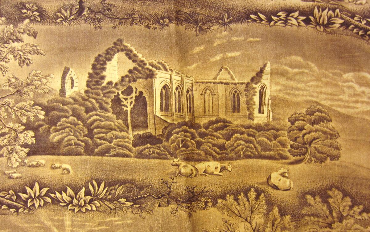 T136 textile, printed design repeat