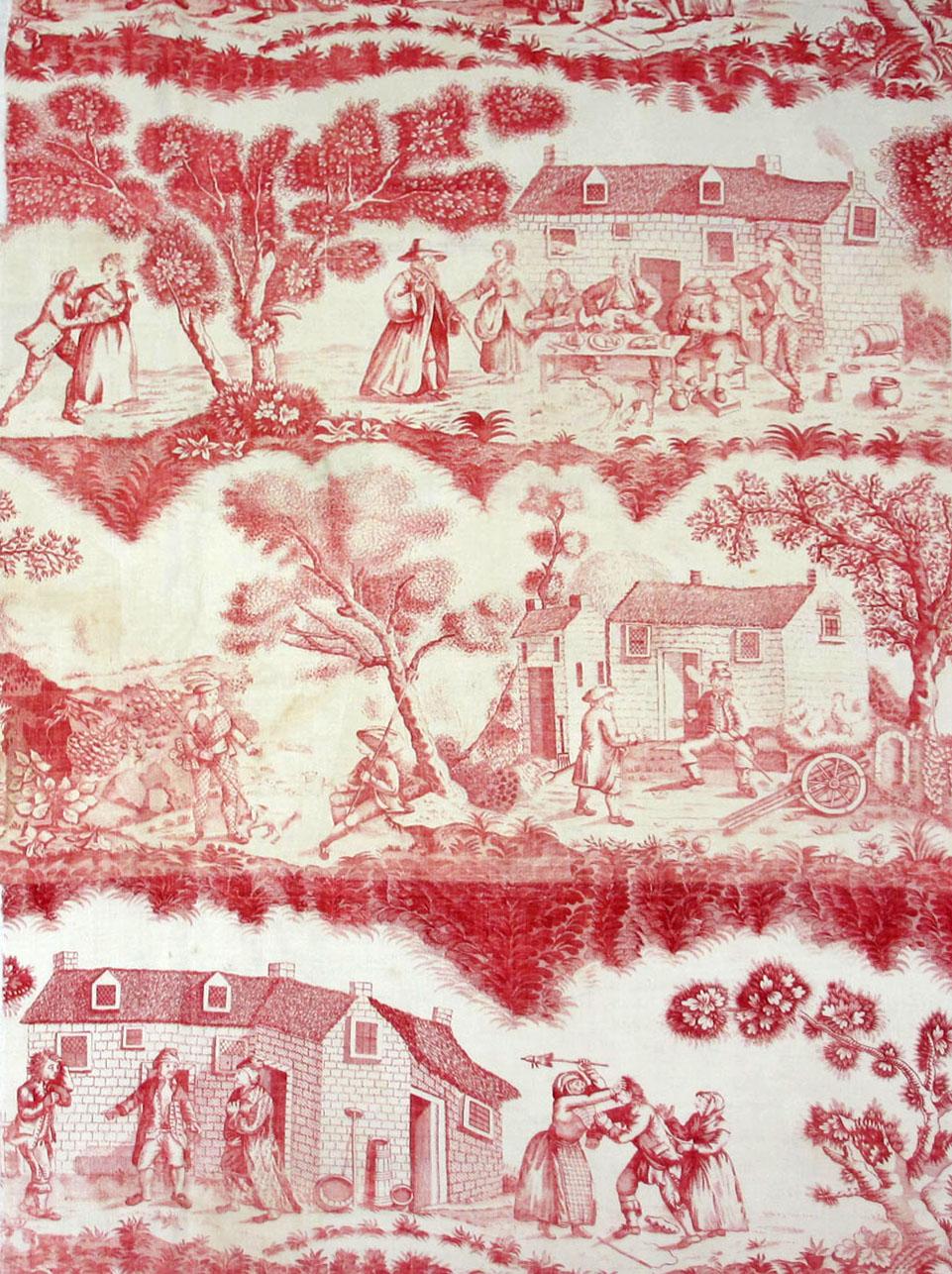 T1150 textile, printed design repeat