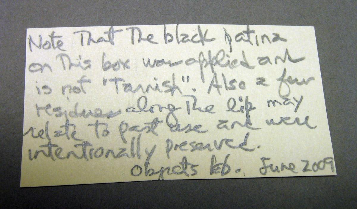 1969.3865 Silver Box label side 2
