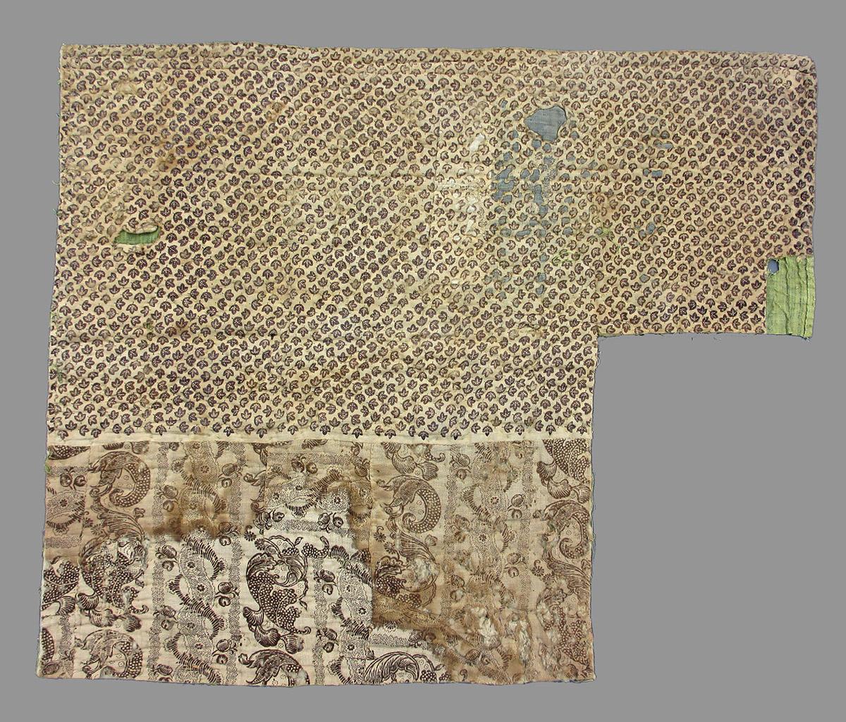 1969.3896 Textile, printed reverse
