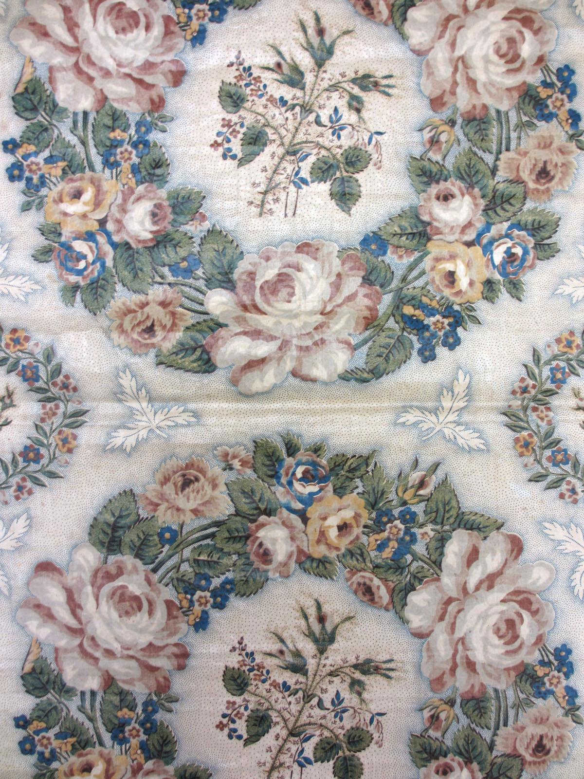 T235 Textile, printed, partial design repeat