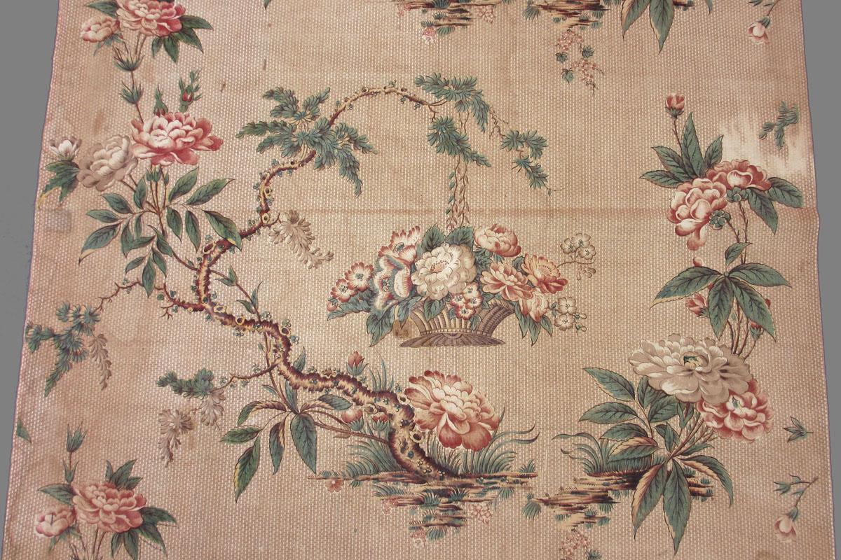 T241 textile, printed partial design repeat