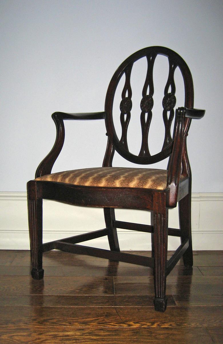 1952.0235 arm chair with slip seat view 1